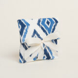 Beauty Home ΠΟΥΓΚΙ ΜΕ ΚΟΡΔΕΛΑ 12 x 17 cm ΜΠΛΕ ΡΟΜΒΟΙ