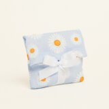 Beauty Home ΠΟΥΓΚΙ ΜΕ ΚΟΡΔΕΛΑ 12 x 17 cm ΠΟΠΛΙΝΑ ΜΑΡΓΑΡΙΤΕΣ ΓΑΛΑΖΙΟ ΦΟΝΤΟ