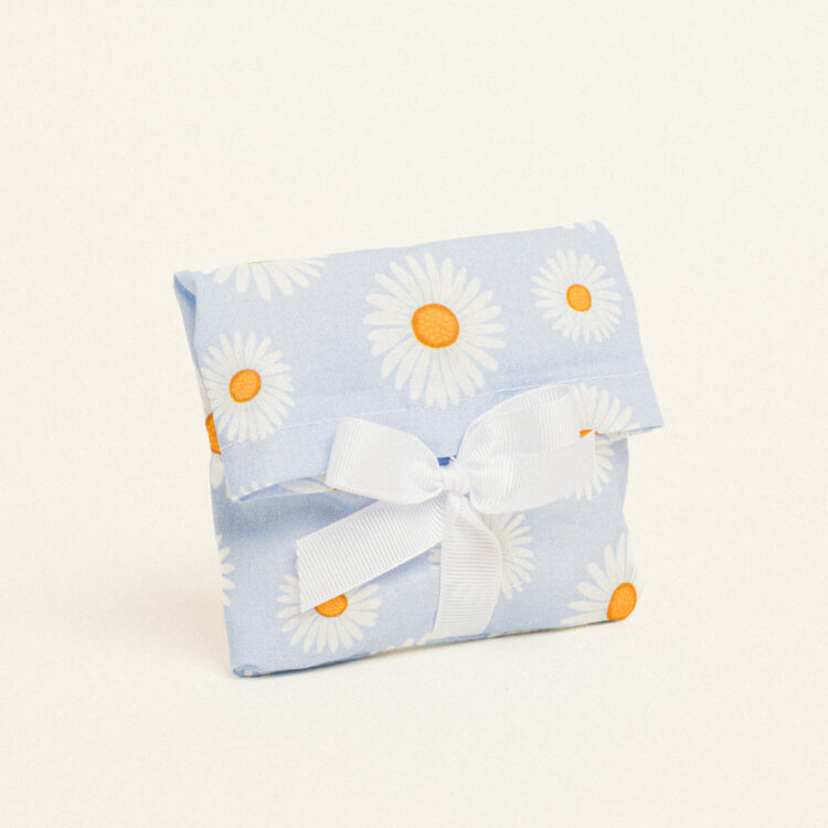 Beauty Home ΠΟΥΓΚΙ ΜΕ ΚΟΡΔΕΛΑ 12 x 17 cm ΠΟΠΛΙΝΑ ΜΑΡΓΑΡΙΤΕΣ ΓΑΛΑΖΙΟ ΦΟΝΤΟ