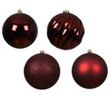 Beauty Home Χριστουγεννιάτικη Μπάλα Μπορντώ  Ø14 cm