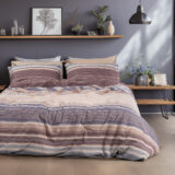 Beauty Home Σετ σεντόνια φανελένια υπέρδιπλα με λάστιχο Dali Art 12332 170x200+32 Μπεζ