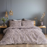 Beauty Home Σετ σεντόνια φανελένια υπέρδιπλα με λάστιχο Gogh Art 12334 170x200+32 Μόκα