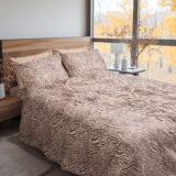 Beauty Home Σετ σεντόνια φανελένια υπέρδιπλα με λάστιχο Matisse Art 12335 170x200+32 Μπεζ