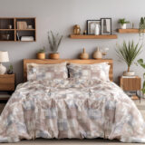 Beauty Home Σετ σεντόνια φανελένια υπέρδιπλα με λάστιχο Renoir Art 12338 170x200+32 Μπεζ