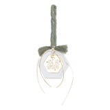 Beauty Home ΚΡΕΜΑΣΤΟ ΠΟΛΥΓΩΝΟ ΚΕΡΑΜΙΚΟ ΜΕ PLEXI LET IT SNOW ΠΡΑΣΙΝΟ ΕΥΚΑΛΥΠΤΟΥ