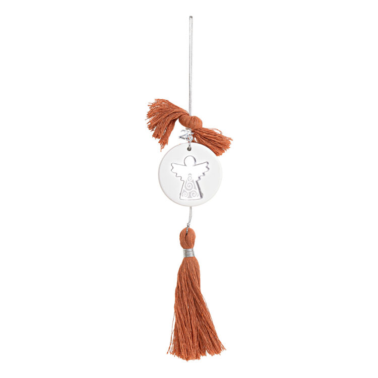 Beauty Home ΚΡΕΜΑΣΤΟ ΣΤΡΟΓΓΥΛΟ ΚΕΡΑΜΙΚΟ ME PLEXI ΑΓΓΕΛΟΣ ΑΣΗΜΙ ΤΕΡΑΚΟΤΑ