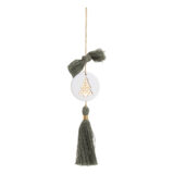 Beauty Home ΚΡΕΜΑΣΤΟ ΣΤΡΟΓΓΥΛΟ ΚΕΡΑΜΙΚΟ ME PLEXI ΔΕΝΤΡΟ ΧΡΥΣΟ ΠΡΑΣΙΝΟ ΕΥΚΑΛΥΠΤΟΥ