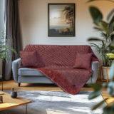 Beauty Home Ριχτάρι Τριθέσιο Art 8639 170x290 Κόκκινο