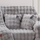 Beauty Home Γούνινη Μαξιλαροθήκη διακοσμητική Pop Art 8721 40x40 Γκρι