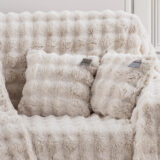 Beauty Home Γούνινη Μαξιλαροθήκη διακοσμητική Pop Art 8723 40x40 Εκρού