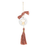 Beauty Home ΚΡΕΜΑΣΤΟ ΣΤΡΟΓΓΥΛΟ ΚΕΡΑΜΙΚΟ ME PLEXI ΑΓΓΕΛΟΣ ΧΡΥΣΟ ΣΑΠΙΟ ΜΗΛΟ