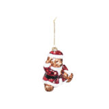 Beauty Home Στολίδι Santa Bear Γυαλίνο 9
