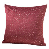 Beauty Home Μαξιλαροθήκη 45 x 45 cm Βελούδο Μπορντό Με Χρύσα Αστέρια
