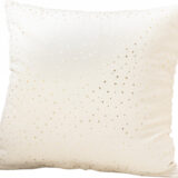 Beauty Home Μαξιλαροθήκη 45 x 45 cm Βελούδο Εκρού Με Χρύσα Αστέρια