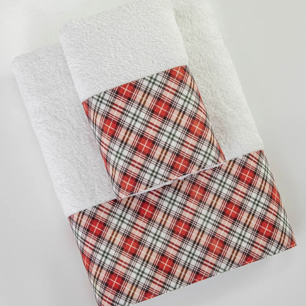 Πετσέτες Χριστουγεννιάτικες Σετ 2ΤΜΧ Tartan - Image 3