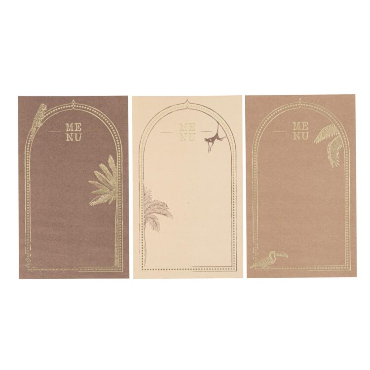 Beauty Home 9 Κάρτες χάρτινες menu με θέμα “Ανατολής” – Καφέ