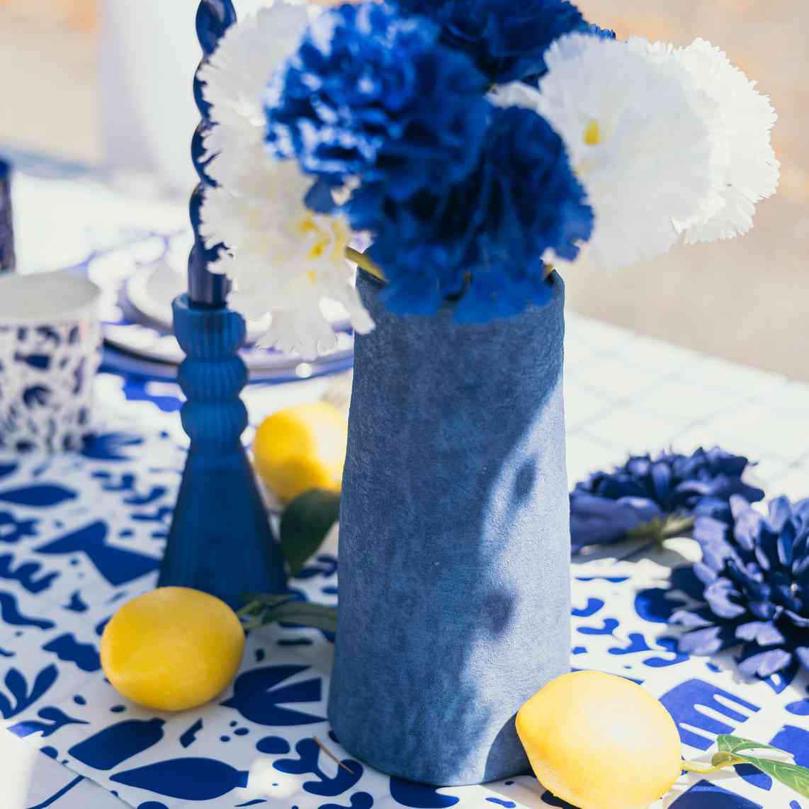 Beauty Home Βάζο Κεραμικό Ama – Μπλε Ø10×20,5cm - Image 3