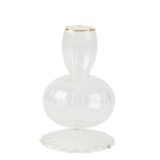 Beauty Home Κηροπήγιο γυάλινο Ginette – Διαφανές 11 x 7