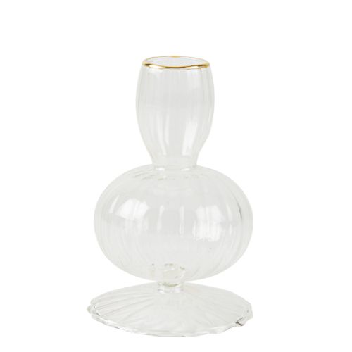 Beauty Home Κηροπήγιο γυάλινο Ginette – Διαφανές 11 x 7