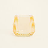 Beauty Home Κηροπήγιο Γυάλινο Ριγέ 11 x 9 cm