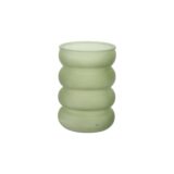 Beauty Home Βάζο γυάλινο Victor – Λαδί Ø8×11