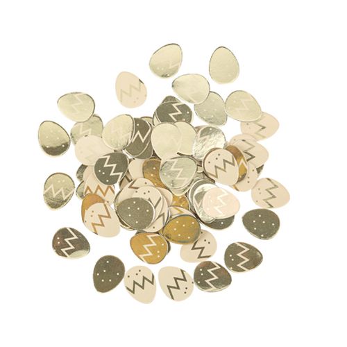 Beauty Home Κονφετί Αυγά Μπεζ και Χρυσό 2 x 1