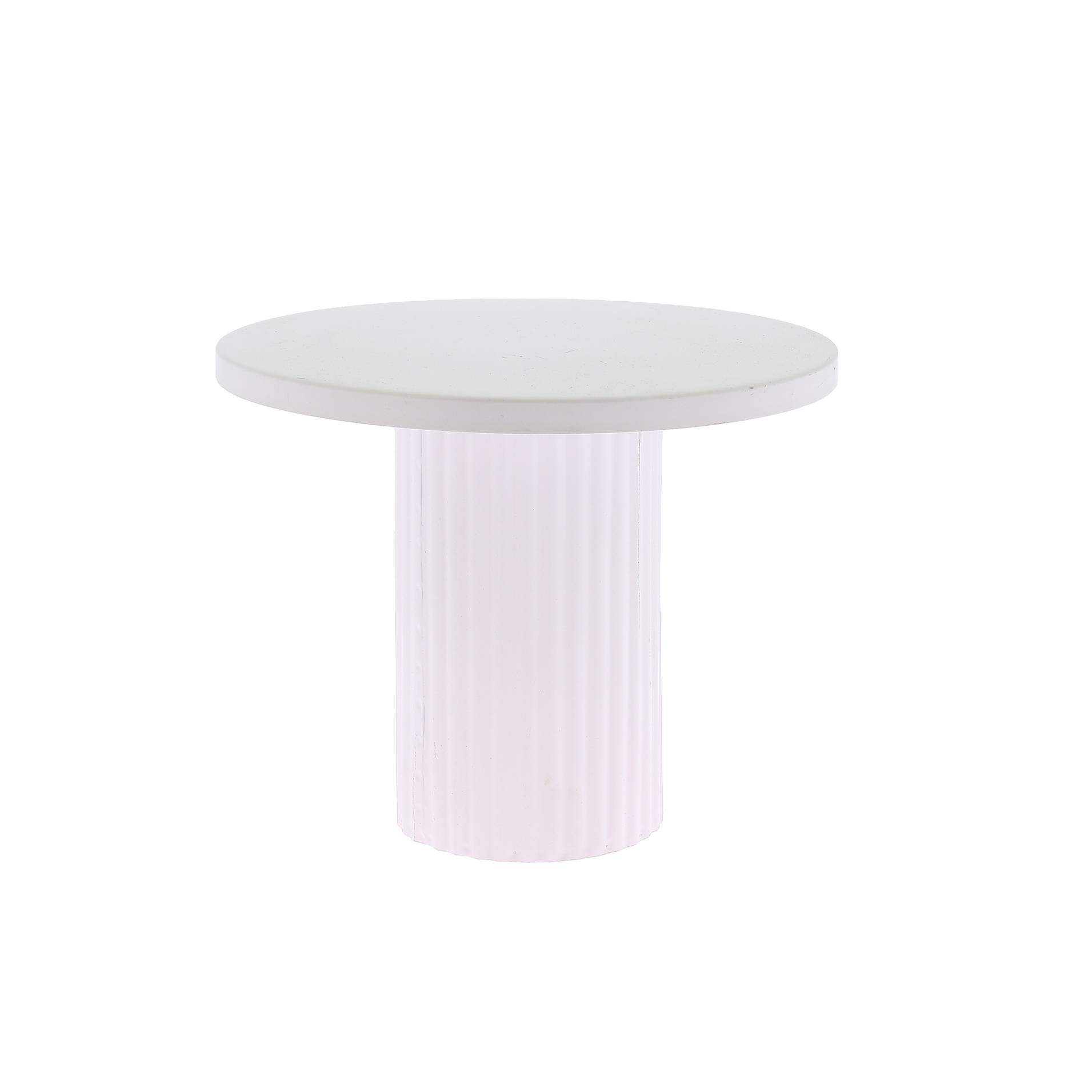 Beauty Home Βάση παρουσίασης μεταλλική – Λευκή Ø25x20cm
