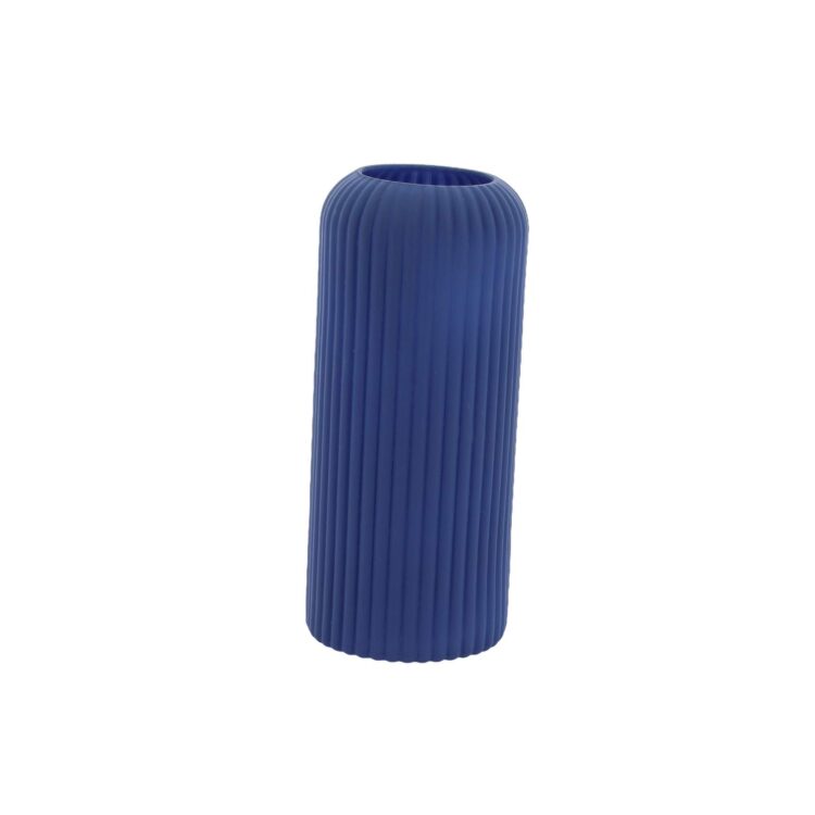 Beauty Home Βάζο γυάλινο Zoé ματ – Μπλε ίντιγκο Ø8