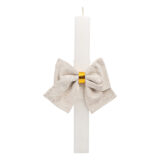 Beauty Home ΛΑΜΠΑΔΑ ΛΕΥΚΗ 33cm ΦΙΟΓΚΟΣ ΕΚΡΟΥ ΧΡΥΣΟ LUREX