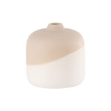 Beauty Home Βάζο κεραμικό Diana σε διχρωμία – κρέμ μπεζ 11×11