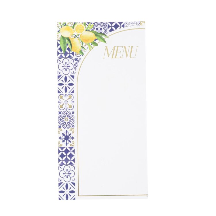 Beauty Home 10 Κάρτες χάρτινες menu με θέμα “Dolce Vita” – Μπλε