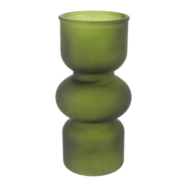 Beauty Home Βάζο γυάλινο Judith – Ματ Λάδι Ø11x25cm – 1600ml