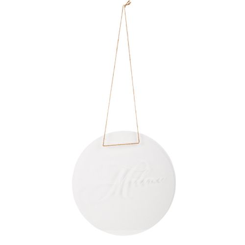 Beauty Home Διακοσμητικο “Κύριος και Κυρία” με Κορδόνι Διαφανές Ακρυλικό Γυαλί Ø30εκ.