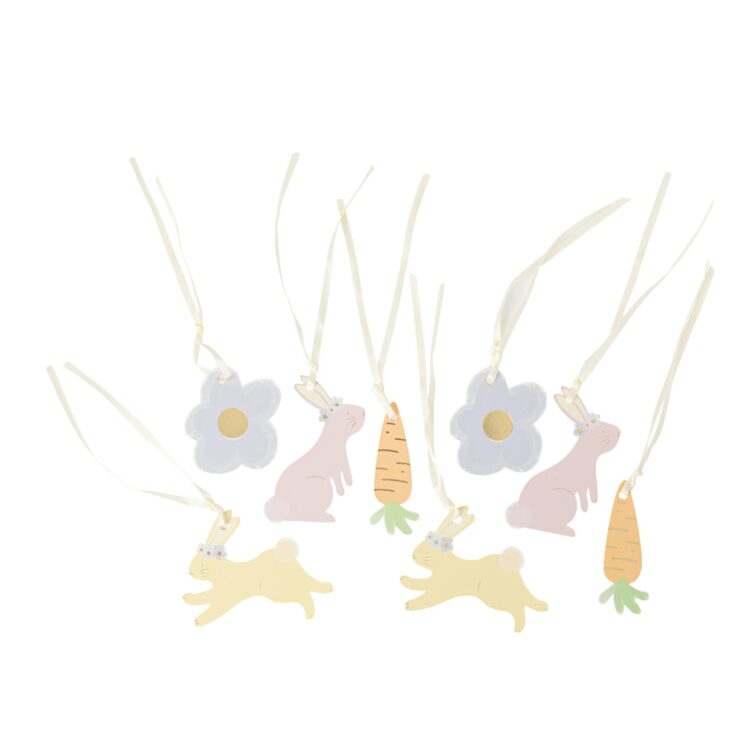 Beauty Home 8 ετικέτες Πάσχα Χαρτί Κίτρινο