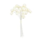 Beauty Home 24 Λευκές Περλέ Στρας με σύρμα 10cm – 1cm και 1