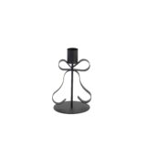 Beauty Home Κηροπήγιο μεταλλικός φιόγκος Andréa – Μαύρο 13×9