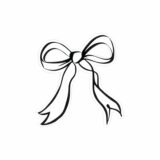 Beauty Home 10 καρτελάκια Black & white σε σχήμα Φιόγκου 8x8cm