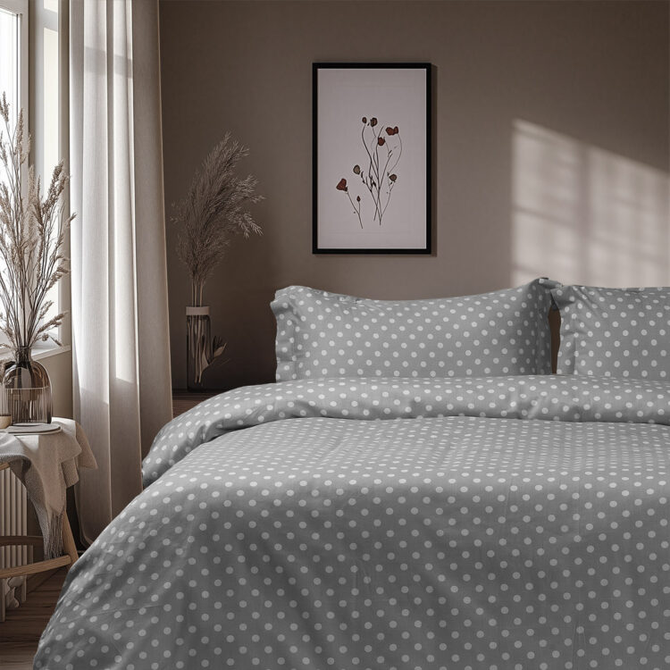 Beauty Home Σετ πάπλωμα υπέρδιπλο Art 10101 Fancy 220x240 Γκρι