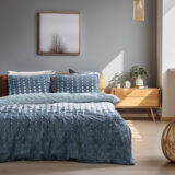 Beauty Home Σετ σεντόνια υπέρδιπλα με λάστιχο Glory Art 12364 170x200+32 Μπλε