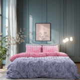 Beauty Home Σετ σεντόνια υπέρδιπλα με λάστιχο Glory Art 12372 170x200+32 Ροζ