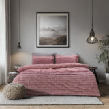 Beauty Home Σετ σεντόνια υπέρδιπλα με λάστιχο Glory Art 12374 170x200+32 Σάπιο Μήλο