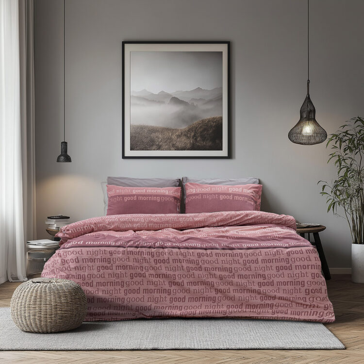 Beauty Home Σετ σεντόνια υπέρδιπλα με λάστιχο Glory Art 12374 170x200+32 Σάπιο Μήλο