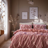 Beauty Home Σετ σεντόνια υπέρδιπλα με λάστιχο Glory Art 12375 170x200+32 Σάπιο Μήλο