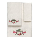 Beauty Home Σετ πετσέτες 3τμχ με εκτύπωση Art 3550 (30x50+50x90+70x140) Εκρού