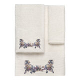 Beauty Home Σετ πετσέτες 3τμχ με εκτύπωση Art 3552 (30x50+50x90+70x140) Εκρού