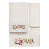 Beauty Home Σετ πετσέτες 3τμχ με εκτύπωση Art 3554 (30x50+50x90+70x140) Εκρού