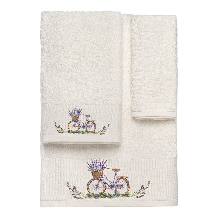 Beauty Home Σετ πετσέτες 3τμχ με εκτύπωση Art 3556 (30x50+50x90+70x140) Εκρού