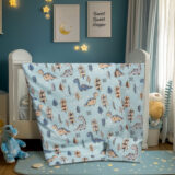 Beauty Home Σετ σεντόνια βρεφικά Bloom Art 6325 120x170 Σιέλ