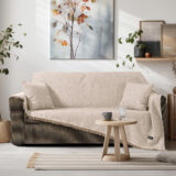 Beauty Home Ριχτάρι Τριθέσιο Amos Art 8717 170x290 Μπεζ