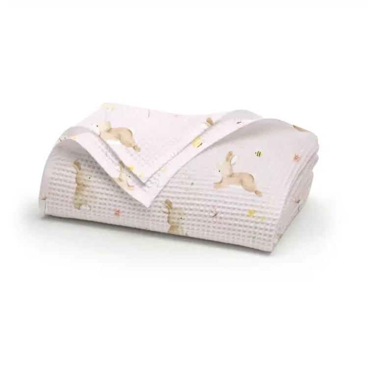 Κουβέρτα Πικέ Κούνιας Blush Ροζ